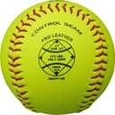 Baden Perfection Game Fastpitch Softballs | 12" Ball | Yellow Pro Leather Softballs for Fastpitch Play | One Dozen