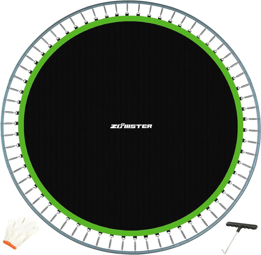 Zoomster Replacement Jumping Mat, Fits 15 ft Round Trampoline Frame with 96 V-Hooks, Using 7" Springs 160" Premium Trampoline Mat (Spring not Included)