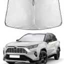 EcoNour Windshield Sunshade Compatible for Toyota RAV4 2019-2024 2025,2026 LE, XLE, Premium, XSE, Limited, SE, TRD Off-Road, Sun Visor for Front Window Sun Shade Cover, UV Protector, Car Accessories