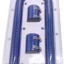 1 Set Blue 36" Long Universal Flexible Stainless Steel Radiator Hose Kit Fits for Chevy/Ford/ Mopar