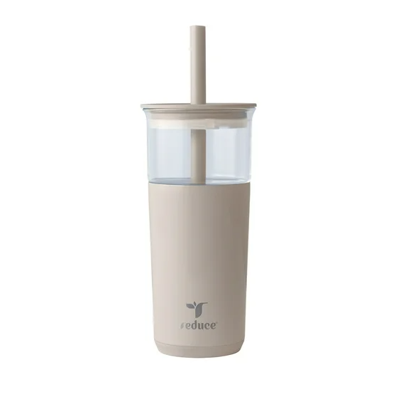 Reduce 20oz Aspen Glass 2in1 Tumbler, Sand