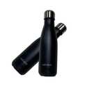 Stainless Steel Vacuum Insulated Double Wall Water Bottle Leak Proof No Sweating BPA Free Reusable Coffee Bottle for Home Office or Travel (Black Rose, 16 OZ)