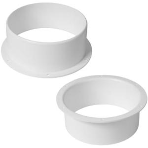 6" Inch Pack of 2 - Duct Connector Flange, Plastic Straight Pipe Flange for Heating Cooling Ventilation System - Ducting Coupling Wall Plate - Assembly Joint Set