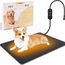 Outdoor Dog Heating Pad with Adjustable Temperature & Timer, Waterproof Pet Heated Mat for Cats, Dogs & Small Animals, Warming Pet Mat for Outdoor & Indoor in Extreme Weather 45W 20" x 16"