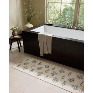 Loloi Chris Loves Julia Clove Ivory/Lt. Blue 1'-9" x 2'-10" Bath Mat