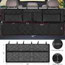 Femuar Car Trunk Organizer, Large Capacity Backseat Trunk Organizer (42"*18"), Collapsible Car Storage Bag with 8 Pockets, SUV/MPV/Truck - Black