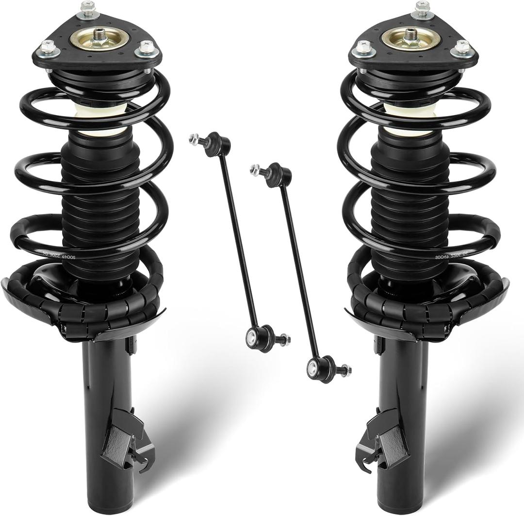 Front Struts Assembly Shock Absorber & Sway Bars End Links Compatible with 2004-2009 Mazda 3 (Excludes MazdaSpeed), Replace 172264 K80235 (4Pcs)