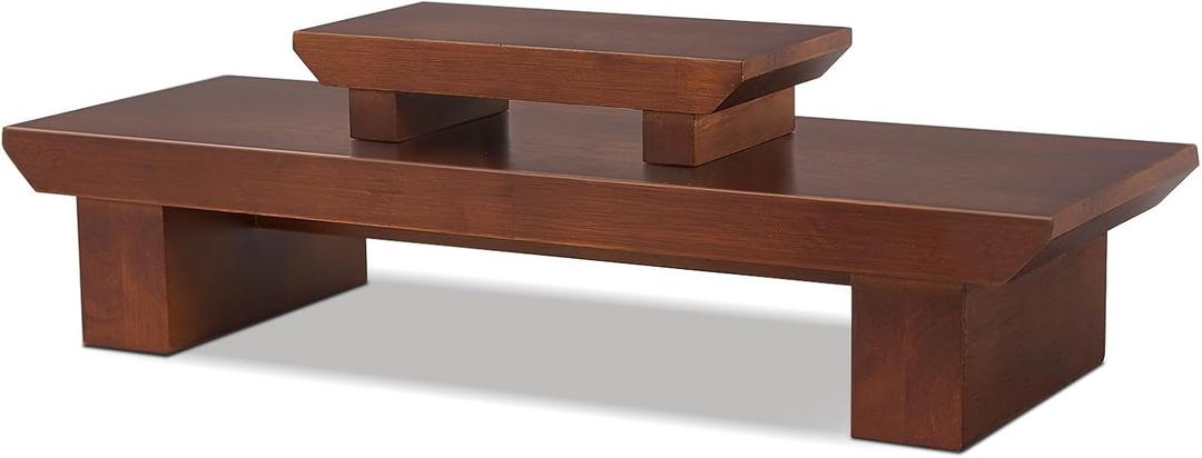 Meditation Altar Table, Wooden Puja Table, Relaxation Prayer Buddhist Shrine Alter for Home, Office, Studio, Yoga (21 x 7.5 x 4")