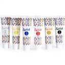 Leoball Water-Soluble Block Printing Ink Starter Set, 6 Bold Colors with Satin Finish, 1.25-Ounce Tubes