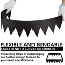 Worth Garden 6-Pack 4.5" H. Galvanized Steel Landscape Edging w/Black Powder Coating - 40" L x 4.5" H Strips - Hammer-in 16-Gauge Metal Edging Border w/ 7 Clips - Edge for Lawn Yard (20Ft Total)