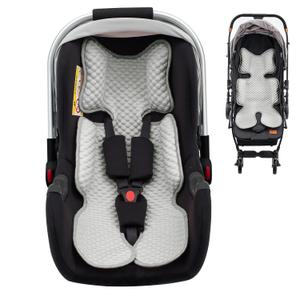 Car Seat Cooling Pad for Baby, Mink Dot Car Seat Cooler Mat for Girls Boys, Stroller Cooling Pad with 3D Breathable Mesh, Multifunctional Infant Carseat Cooling Insert Liner for Summer (Gray)