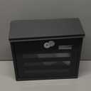 Locking Mailbox Wall Mounted Vertical- Jssmst mailboxes with Key Lock Large Capacity, Key Lock Drop Box Large Capacity with Galvanized Cover and Rust-Proof Metal, 13 x 11.8 x 4.1 Inch SM-HPB918