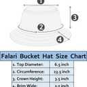 Reversible Bucket Hat for Men Women Summer Travel Beach Outdoor Fishing Hat 100% Cotton (One Size, J890-black-fish)