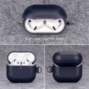 RIXENY Leather Case for AirPods 4 with D Clip Hand Strap, Genuine Veg-Tanned Leather Cover Compatible with AirPods 4th Gen 2024, Patina Finish, Wireless Charging for Stylish Professionals