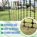 PotatoLife Plastic Fence Extra Strength with Stakes, 23.6'' x 100' Roll (Black, 23.6'' x 100')