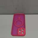 CANSHN Magnetic Compatible with iPhone 13 Pro Max Case, Upgraded [Full Camera Protection] [Compatible with Magsafe] [Translucent Matte] Shockproof Protective Phone Case Cover 6.7 Inch - Hot Pink