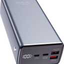 65W Laptop Power Bank 50000mah Fast Charging, Large Travel Laptop Battery Power Bank for Camping, USB C LED Display Portable Phone Charger Battery Power Banks for iPad Tablet Outdoor, Count of 4