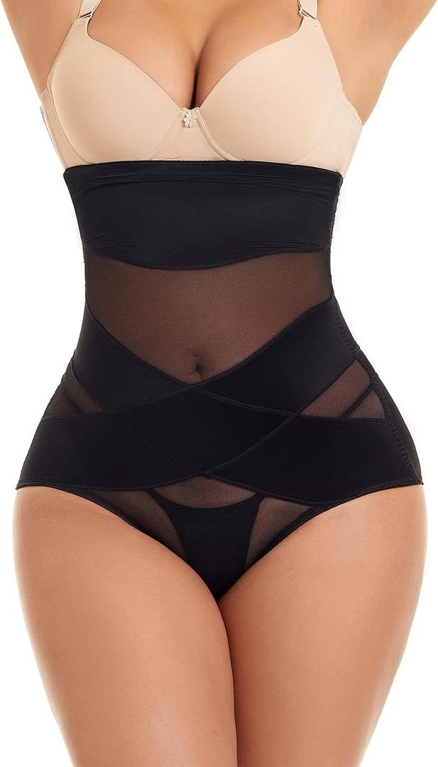 MOVWIN Shapewear for Women Tummy Control - Body Shaper Slimming (4-6, Black)