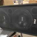 Portable Cabinet PA Speaker System - 1600 Watt Outdoor Sound System Vehicle Stereo Speakers w/Dual 12" Woofers, 3.4" Piezo Tweeters, 5"x12" Super Horn Midrange, Crossover Network - PylePro PADH212