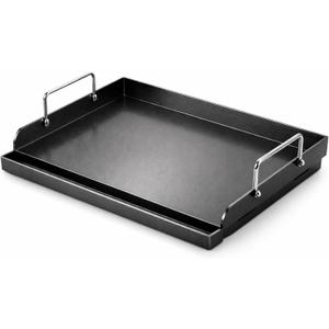 Utheer 17" x 13" Nano-Ceramic Nonstick Griddle for Gas & Charcoal Grills Universal Flat Top Griddle with Grease Groove/Reinforced Ridges/High Sidewalls, Perfect for Healthy Cooking,Parties & Camping