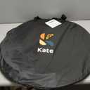 Kate 5x6.5ft(1.5x2m) Collapsible Backdrop Self Tape White Blue Twist Flex Folding Pop up Backgrounds for Photoshoot, Headshots Photo, Video Calls