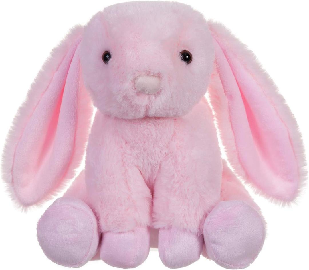 Apricot Lamb Toys Plush Pink Bunny Rabbit Stuffed Animal with Fluffy Soft Ears (Pink Bunny, 8 Inches)