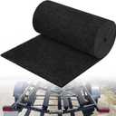 woiron Boat Trailer Bunk Carpet, 6mm Thick 12" x 13ft Wear Boat Trailer Carpet for 2x4 Boat Lift Bunks, Black Marine Carpet, Shock Absorption Padding Mats Parts (Black)