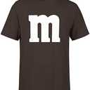 Letter M Halloween Costumes T-Shirt | Funny Cool Graphic Tee Idea | for Men M