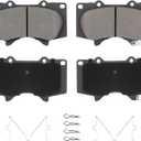 Front Ceramic Brake Pads 5.3" Long Pad Plate for Toyota 4Runner 2003-2023, for Tacoma 2005-2023, Tundra 2000-2006, FJ Cruiser 2007-2014, Sequoia 2001-2007, for Lexus GX460 GX470 4PCS
