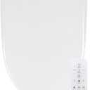ALPHA BIDET UXA Pearl Auto Bidet Toilet Seat in Elongated White | Endless Warm Water | Automatic Lid and Seat | Arced Stainless Steel Nozzle | LED Nightlight | Dryer | Deodorizer 