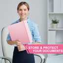 2-INCH 3 Ring Binder with 2 Interior Pockets, Durable 2'' Binders Holds US Letter Size 8.5'' x 11'' Paper - Versatile Binders for Office, Home, and School Use, 6 Pack (2-inch Pink)