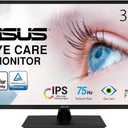ASUS 32 Inch 1080P Monitor (VA329HE) - Full HD, IPS, 75Hz, Adaptive-Sync, Eye Care, Low Blue Light, Flicker Free, HDMI, VGA, Wall Mountable, Tilt Adjustable, Black