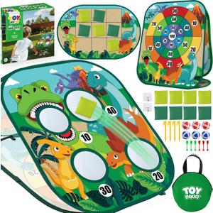 TOY Life Toddler Outdoor Toys for Kids Ages 4-8, Bean Bag Toss, Outside Yard Games for Kids Cornhole, Indoor Lawn Backyard Games Birthday Family Party Toddler Game, Gift for Boys 3 4 5 6 7