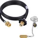 6 FT Propane Adapter Hose with 1lb Gas Regulator Assembly Replacement Kit Compatible for Coleman Roadtrip Portable Grill,Conversion Connect 1 Ib to 20 Ib Propane Tank Cylinder- POL LP Valve