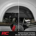 Rough Country Rear Wheel Well Liners for Ford F-250/F-350 Super Duty (2017-2026) - Heavy-Duty Black HDPE Fender Guards for Mud & Debris, Made in USA