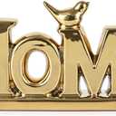 Gold Love Sign Statue - Personalized Home Decor, Bird Sculpture for Living Room, Bedroom, Desktop & Cabinets