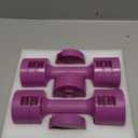 EAST MOUNT Adjustable Dumbbells 5 lb Dumbbells Set of 2 / Pair 10 lb Total Free Weights 6 in 1 Women Hand Weights for Home,Office,Gym Exercise Training 2lb 3lb 4lb 5lb Fast Adjust (Purple)