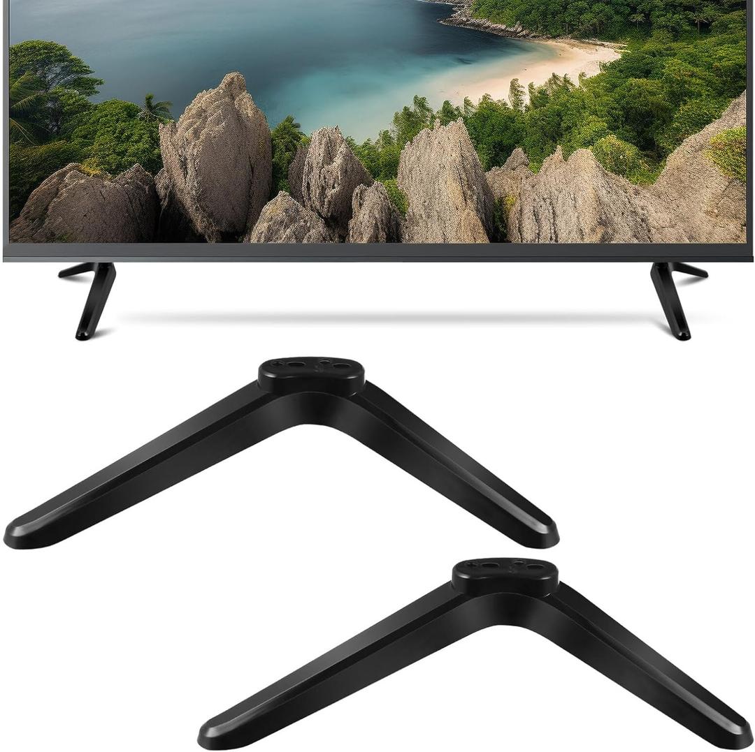 Luxshiny Universal Tv Mount Stand Tabletop Bracket with Screws Stable Tv Holder Legs for 32-55 Inch Tvs Easy Installation Non-Slip Base Durable Support for Home Use