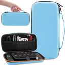FUNDIARY Travel Carrying Cases Compatible with Nintendo Switch 2 Grips, Large Storage Space for Blue Slim Portable Cute Bag & 10 Game Card Slots for Switch 2 Game Accessories with Handle Strap Design