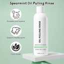 Spearmint Oil Pulling Rinse, Oil Pulling Rinse, Cold-Pressed Coconut Mouthwash for Teeth, Peppermint Mouthwash Freshness for Teeth and Gums, 8 Oz