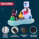 Joiedomi 6 FT Long Christmas Inflatable North Pole with Build-in LEDs, Blow Up Inflatable Polar Bears & Penguin for Xmas Party Indoor, Outdoor, Yard, Garden, Lawn Décor, Holiday Season Decorations