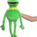 Kermit Frog Puppet, The Muppet Show, Soft Hand Frog Stuffed Plush Toy with 50 Pcs Kermit Frog Stickers, Halloween Christmas Thanksgiving Gift Ideas for Boys and Girls 28 Inches