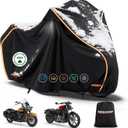 420D Waterproof Motorcycle Cover for Harley Davidson Cruiser, Softail Standard, Iron 883, Heritage Classic 114, Fat Boy, Sport Glide, Shadow Cruiser,Windproof Heavy Duty Outdoor Bike Cover (Black)