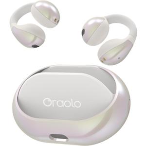 Oraolo Open Ear AC600 Headphones, Bluetooth 5.4 Wireless Earbuds with HiFi Stereo, Clip-On Earbuds with ENC Clear Call, 21H Playtime, Touch Control, IPX6 Waterproof Wireless Headphones for Outdoor