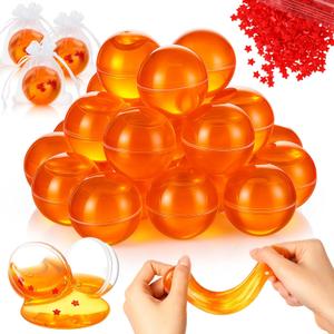 24 Set Crystal Mud and Red Star for Cartoon Characters Theme Party Supplies Putty Toy DIY Craft for 6-12 Classroom Reward Party Supplies