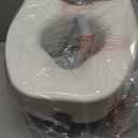 Medline 5" Elongated Raised Toilet Seat, with Lock and Removable Padded Arms- A Medical Seat for Seniors, Elderly, Adults, or Post-Surgery Recovery, 1 Ct.