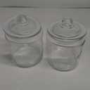 1 Gallon Glass Cookie Jar - Large Food Storage Container with Airtight Lid - Keep Fresh Flour, Chewy Pet Treats, Candy, Dried Foods, Detergent Pods for Your Kitchen or Laundry Room- Pack of 2