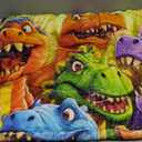Dinosaur Blanket for Boys Girls 3D Dinosaur Throw Dino Blanket for Toddler Boys Kids Cute Smiling Dinosaurs HD Digital Print Flannel Ultra Soft Lightweight All Season (30"x40")