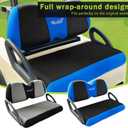 Golf Cart Seat Covers Fit for Club Car Precedent Club Car Tempo Yamaha G29 Front Seat Covers Stretchy Breathable Washable Regular Cushions Cover No Nails Required Easy to Install Black & Blue
