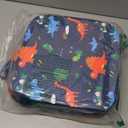 Toddler Booster Seat for Dining Table, Portable Kids Booster Seat with Safety Buckles Portable Increasing Booster Cushion with Non-Slip Bottom (Blue Dinosaur)